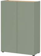 Dulap verde salvie cu aspect de lemn de stejar 74x105x33 cm Alviano – Germania
