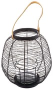 Felinar din metal Wire negru, 20,5 x 25 cm