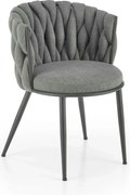 Scaun dining modern K516, gri/negru, stofa/otel, 57x60x79 cm