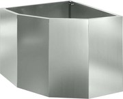 vidaXL Ghiveci de colț Argintiu 45 x 45 x 35 cm Oțel galvanizat