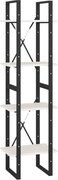 vidaXL Bibliotecă cu 4 rafturi, alb, 40x30x140 cm, lemn masiv de pin