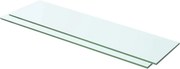 vidaXL Rafturi, 2 buc., 60 x 12 cm, panouri sticlă transparentă