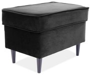 Taburet Ron Velvet, negru