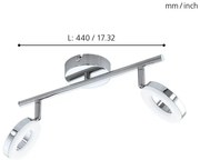 Plafonieră LED pentru baie Eglo 94757 GONARO 2xLED/3,8W/230V IP44