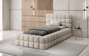 Pat lemn masiv Tapitat Tetrix Personalizabil 90x200 cm - Touch 18