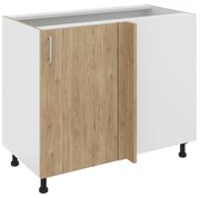Corp Baza Colt Karo, Lemn Natural/Alb, 98 x 50 x 80 cm