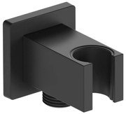 Suport unghiular de duș cu cot de ieșire KFA Armatura 845-051-81 LOGON alamă/negru mat