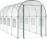 vidaXL Seră transparentă 160x400x190 cm PVC/oțel vopsit electrostatic
