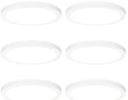 Set de 6 spoturi încastrate sau montate la suprafață albe 30 cm, inclusiv LED, cu atenuare în 3 trepte până la cald - Trans