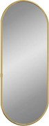 vidaXL Oglindă de perete, auriu, 60x25 cm, ovală