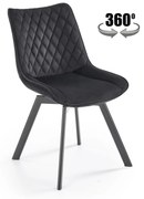 Scaun K520 velvet negru