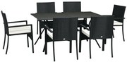 Outsunny Set de 7 Piese din Ratan pentru Luat Masa, Set de Mese | Aosom Romania