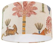 Abajur din material textil multicolor cu imprimeu animal 35/35/20
