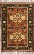 Covor din iută țesut manual cu model geometric kilim, 120×180 cm, „Jopf"