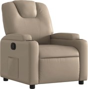 vidaXL Fotoliu rabatabil, cappuccino, piele ecologică