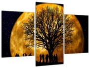 Tablou cu luna și siluete (90x60 cm)