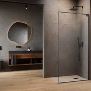 Paravan de dus tip Walk-in Radaway Modo F SL II GunMetal periat-transparent 50 cm sticla securizata 8 mm dreapta