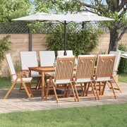 vidaXL Scaun pentru Grădină cu pernă 8 pcs Maro 57 x 71.5 x 104cm