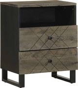 vidaXL Noptiera neagra 50x33x62 cm lemn masiv de mango