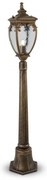 Stalp de exterior protectie IP44, Fleur H-113cm, negru cu auriu