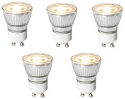 Set de 5 becuri LED GU10 cu 3 trepte de intensitate luminoasă, reglabile, 35 mm, 4 W, 220 lm, 3000 K