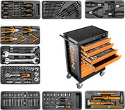 Cărucior atelier, 7 sertare + 129 unelte 84-222-9