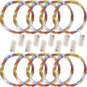 Set de 10 fire de lumină, 25 LED-uri, colorate, baterie