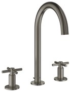 Baterie lavoar 3 elemente Grohe Atrio M dubla comanda antracit periat Hard Graphite