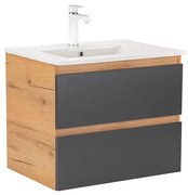 Dulap inferior Vario Forte 60 cu lavoar stejar-antracit