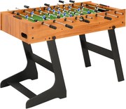 vidaXL Masă de fotbal pliantă, maro deschis, 121 x 61 x 80 cm