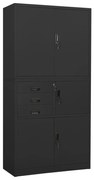 vidaXL Dulap de birou, antracit, 90x40x180 cm, oțel