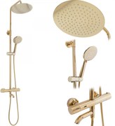 Baterie pentru dus Lungo gold reglabila - H82 cm