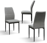 SET 4 Scaune Grig, tesatura, structura metalica - GRI - STANDARD