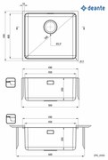 Chiuveta inox Deante Egeria 49x44 cm crom