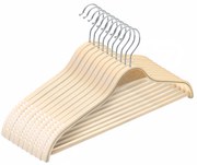 Set umerase din lemn cu margini de cauciuc anti-alunecare, bară pentru pantaloni, natur, UUUM09