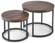 SET 2x Masă de cafea OREO pr. 43/53 cm negru/nuc