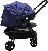 Carucior nou nascuti 2 in 1 BABY CARE™ PRO SK10, Maner reversibil, Spatar reglabil in 3 trepte, Frana picior,Pliabil , Albastru