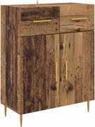 vidaXL Bufet cu sertar Lemn Vechi 69,5 x 34 x 90 cm Lemn compozit