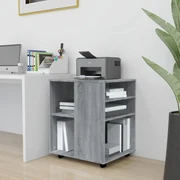 vidaXL Dulap cu roți, gri sonoma, 60x53x72 cm, lemn prelucrat