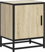 vidaXL Noptiera din stejar Sonoma 40x31x50 cm lemn prelucrat si metal
