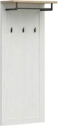 Cuier hol LOKSA, alb/stejar, PAL laminat, 59x30x143 cm