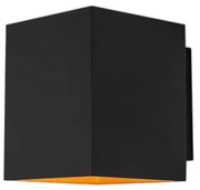 Lampa de perete de design neagră și aurie dreptunghiulară - Sola