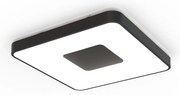 Plafoniera LED Smart dimabila cu telecomanda COIN 54x54cm neagra