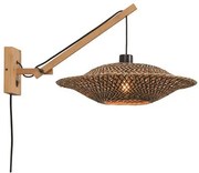 Aplica din bambus Bali orizontal S natur, 44cm