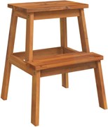vidaXL Taburet cu 2 trepte, 40x38x50 cm, lemn masiv de acacia