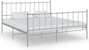 vidaXL Cadru de pat, gri, 200x200 cm, metal