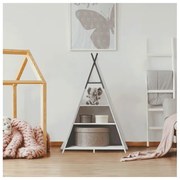 Etajera Rafturi BARNIE Alb/Gri