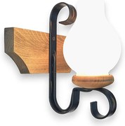 Aplica de perete rustica fabricata manual din lemn Vela WOOD-VE-AP1