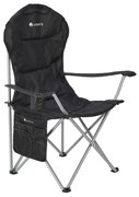 Scaun de camping Lido cu suport sticle si geanta de transport - negru