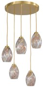 Lustra moderna cu 5 pendule design italian 10034 multicolor
